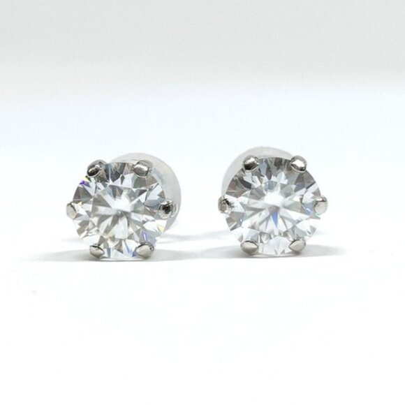 Jewelry Pierced Earring Moissanite Platinum 1326801